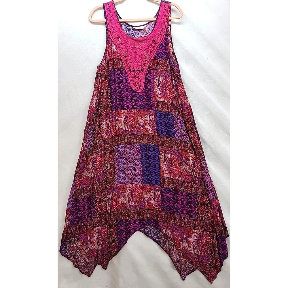Millers Woman patchwork Mumu House Dress Sz 16 Sleeveless